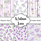 WISTERIA LANE clay transfer sheet E978