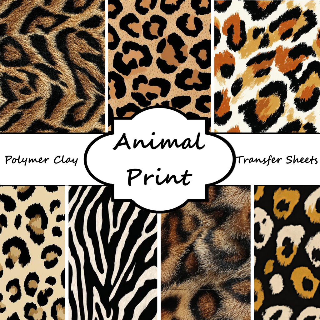Animal Print Polymer Clay Transfer Sheets | F198