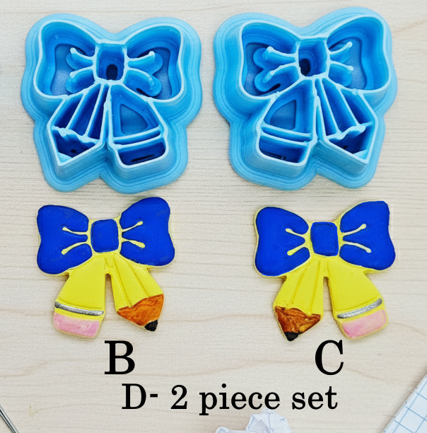 Coquette BOW PENCILS  polymer clay cutters