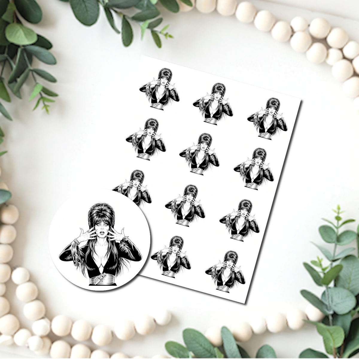Elvira Polymer Clay Transfer Sheet C275
