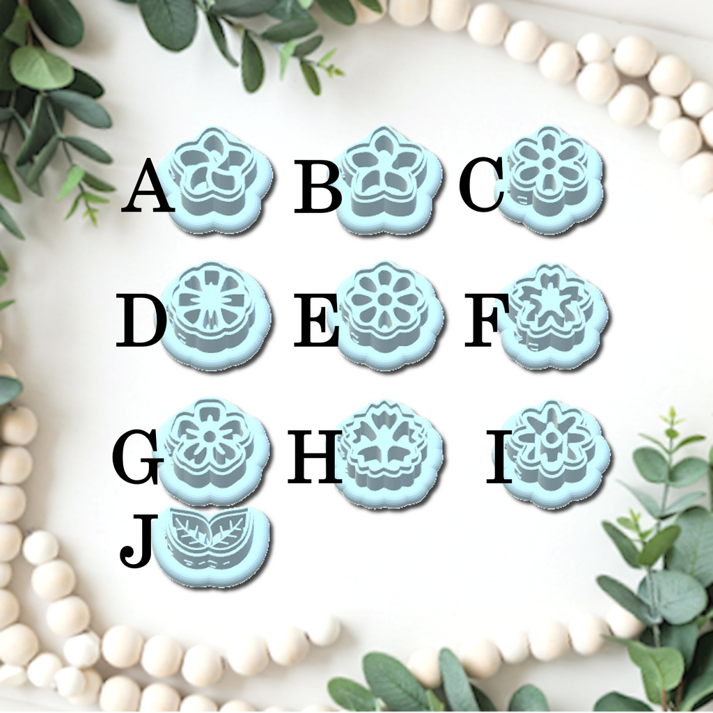 Flower Charms clay cutters P603