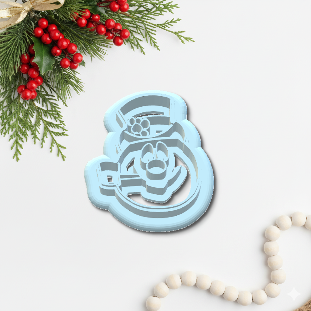 Snowman polymer clay cutter