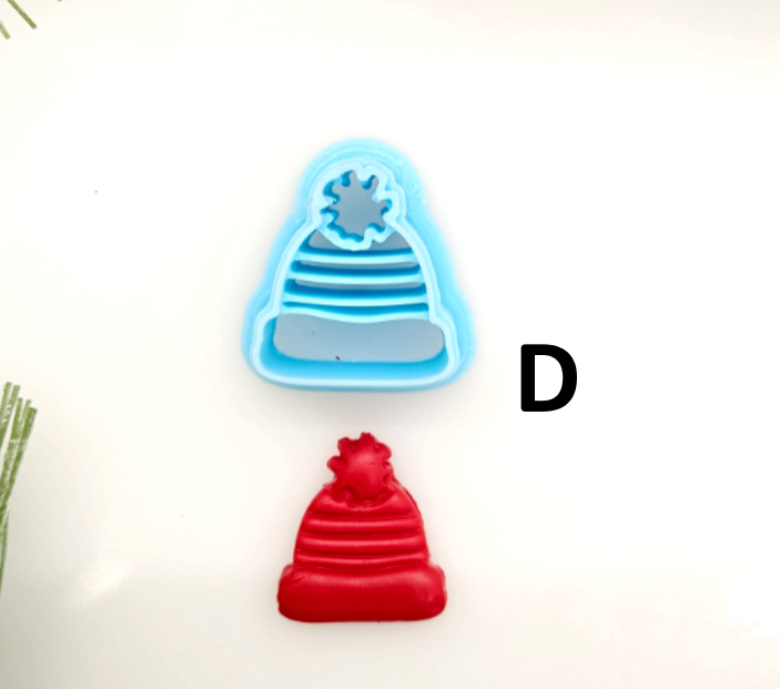 winter HAT and MITTENS polymer clay cutter for jewelry making  and fondant cake decorating