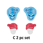 SANTA hat SKULL polymer clay cutter for jewelry making and fondant cake deorating