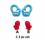 winter HAT and MITTENS polymer clay cutter for jewelry making  and fondant cake decorating