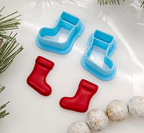CHRISTMAS STOCKINGS polymer clay cutter for jewelry making and fondant cake decorating