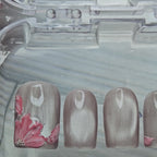 BAS-RELIEF FLOWER Press On Nails