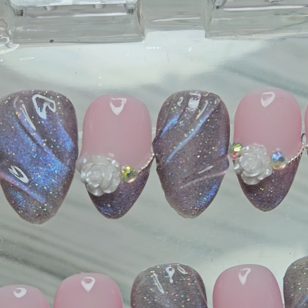 GALAXY ROSE Press On Nails