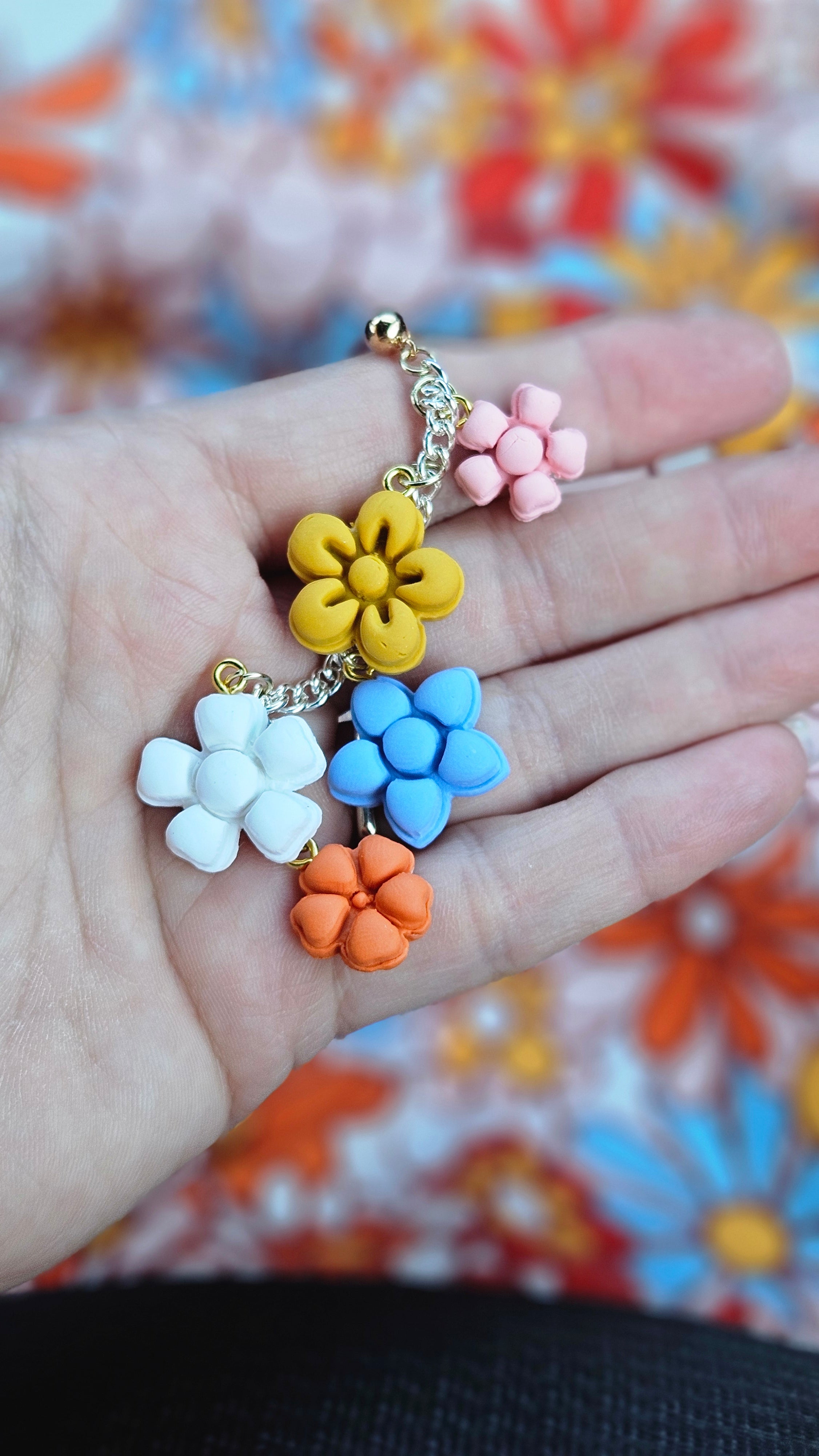 Flower Charms set clay cutters P602