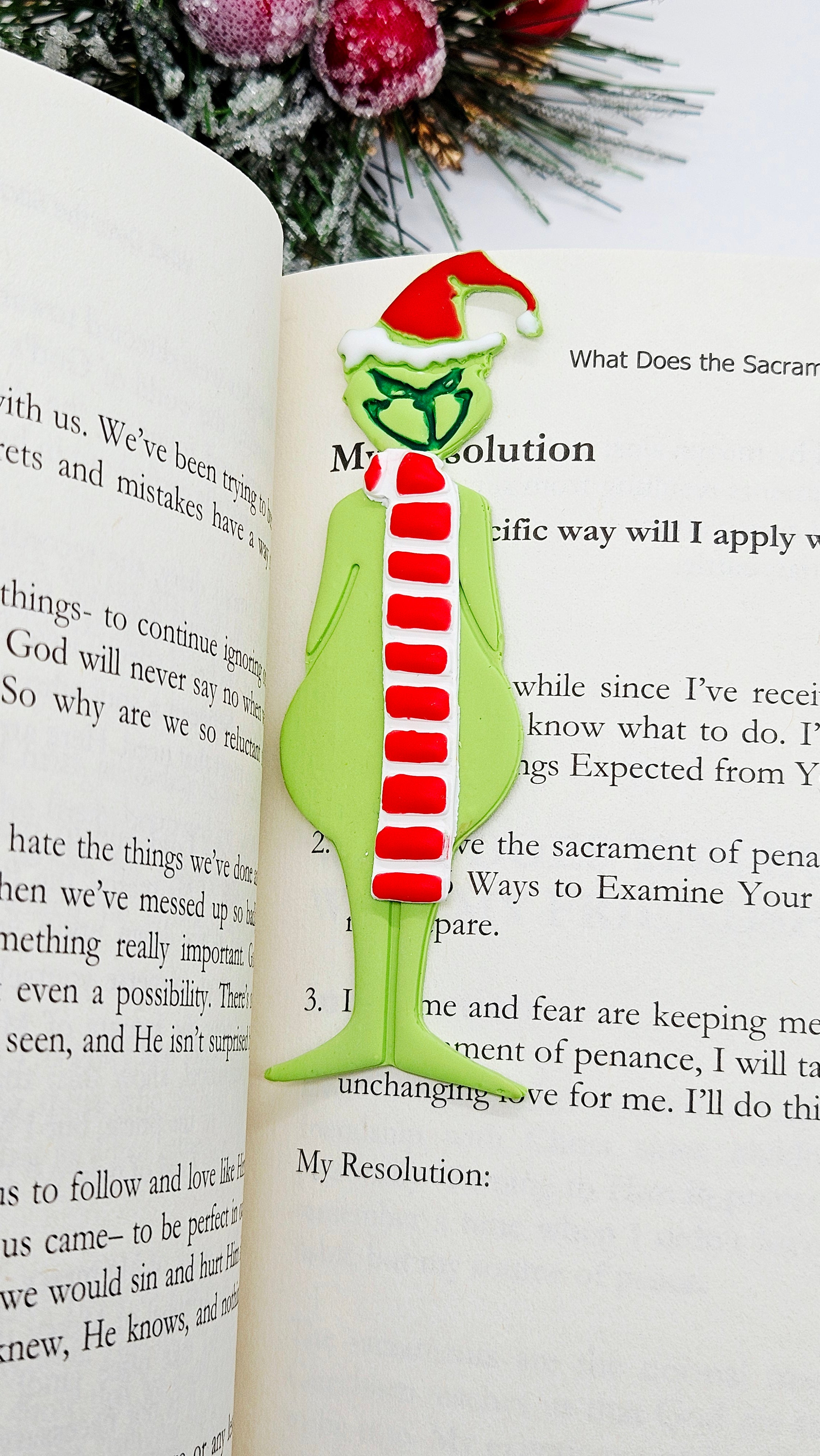 Grinch BOOKMARK set polymer clay cutter for making booksmarks