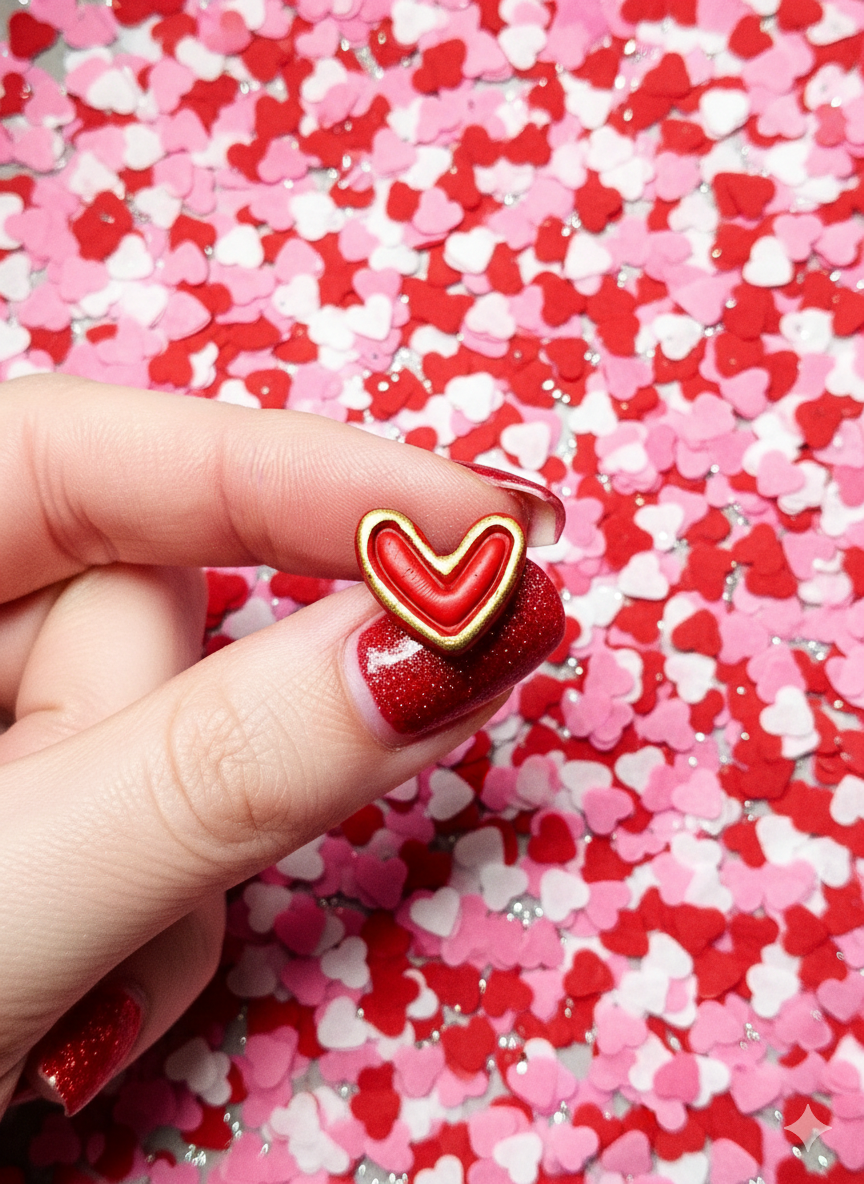 Charm Heart stud polymer clay cutter
