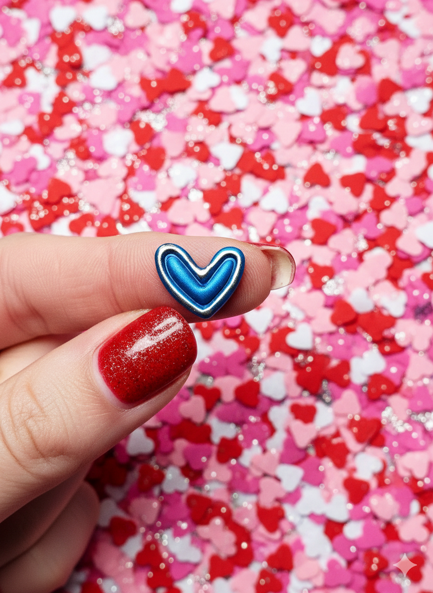 Charm Heart stud polymer clay cutter
