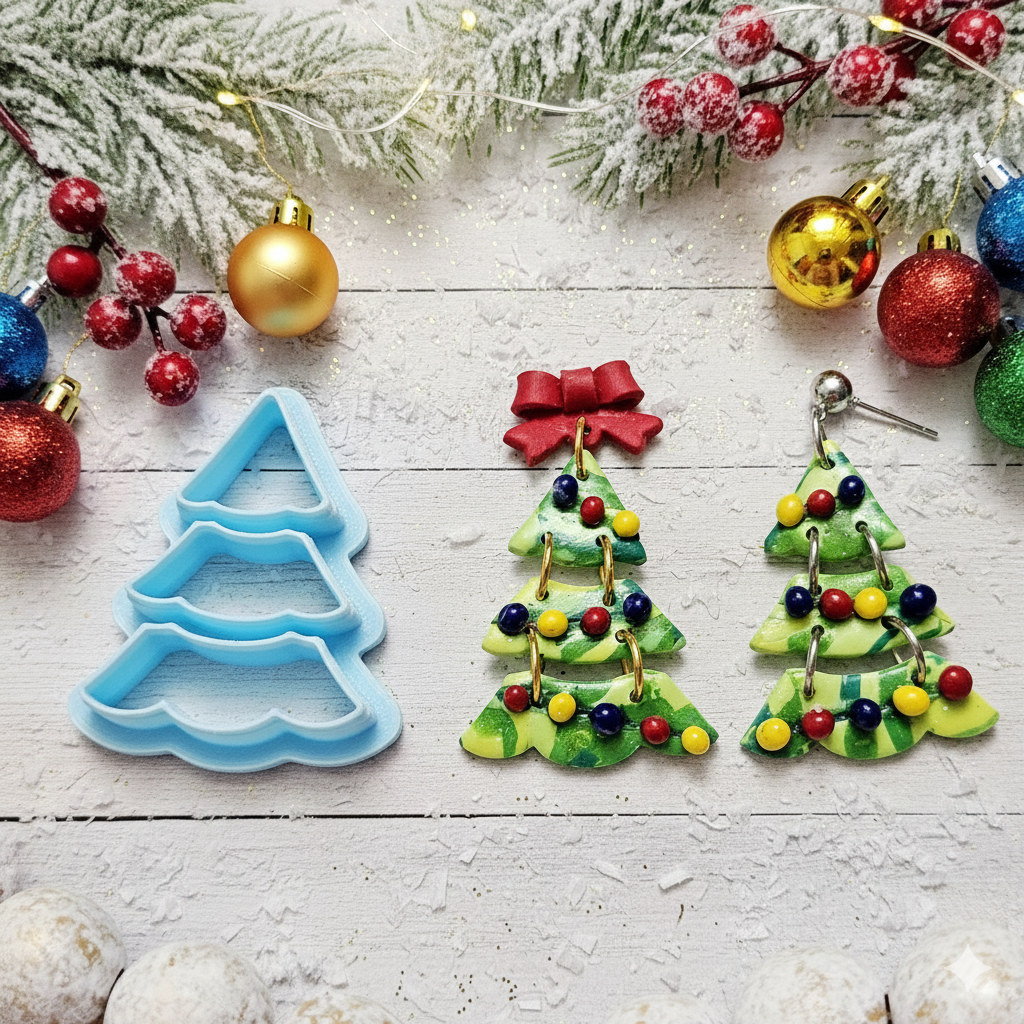 SEGMENTED CHRISTMAS Tree polymer clay cutter