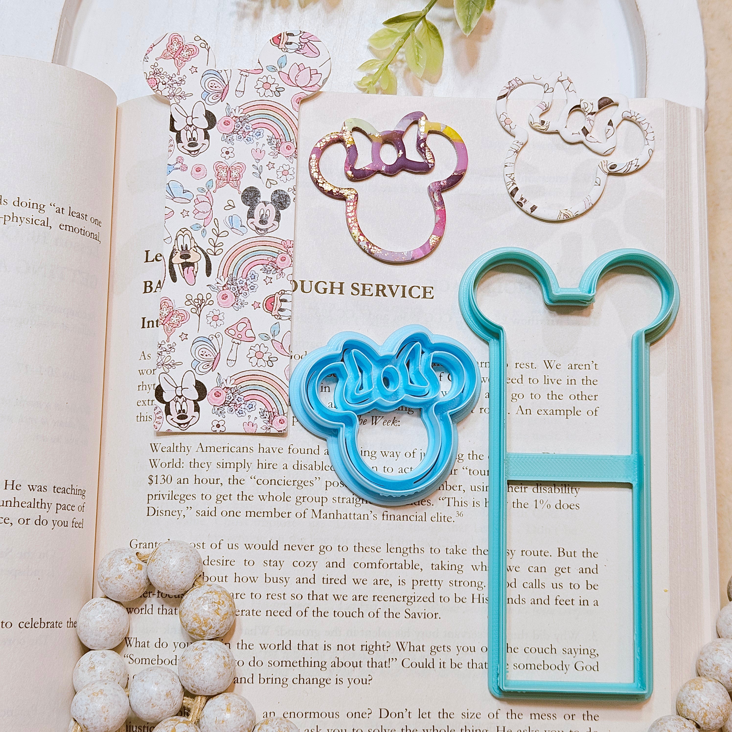 Mouse Ears Bookmarks polymer clay cutters