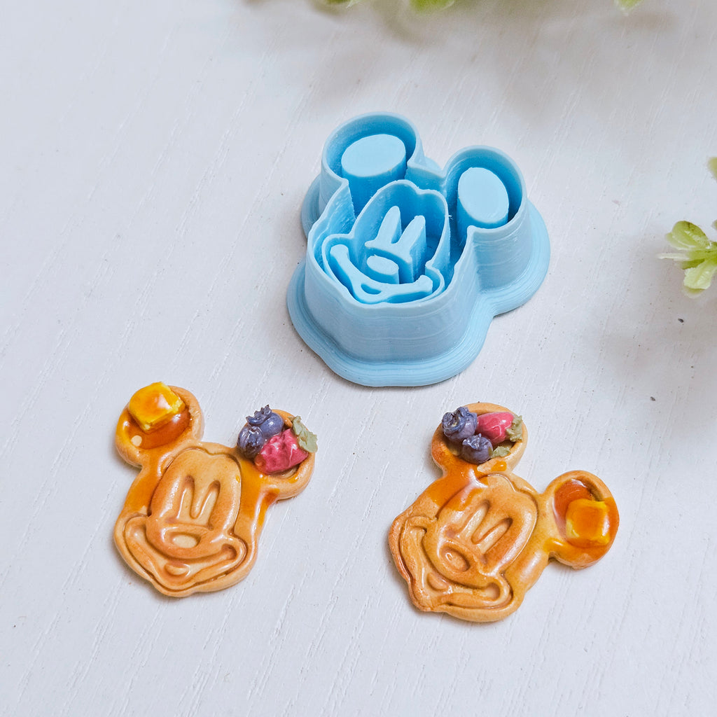 Mouse Ears Waffle and Pancake Polymer Clay Cutters