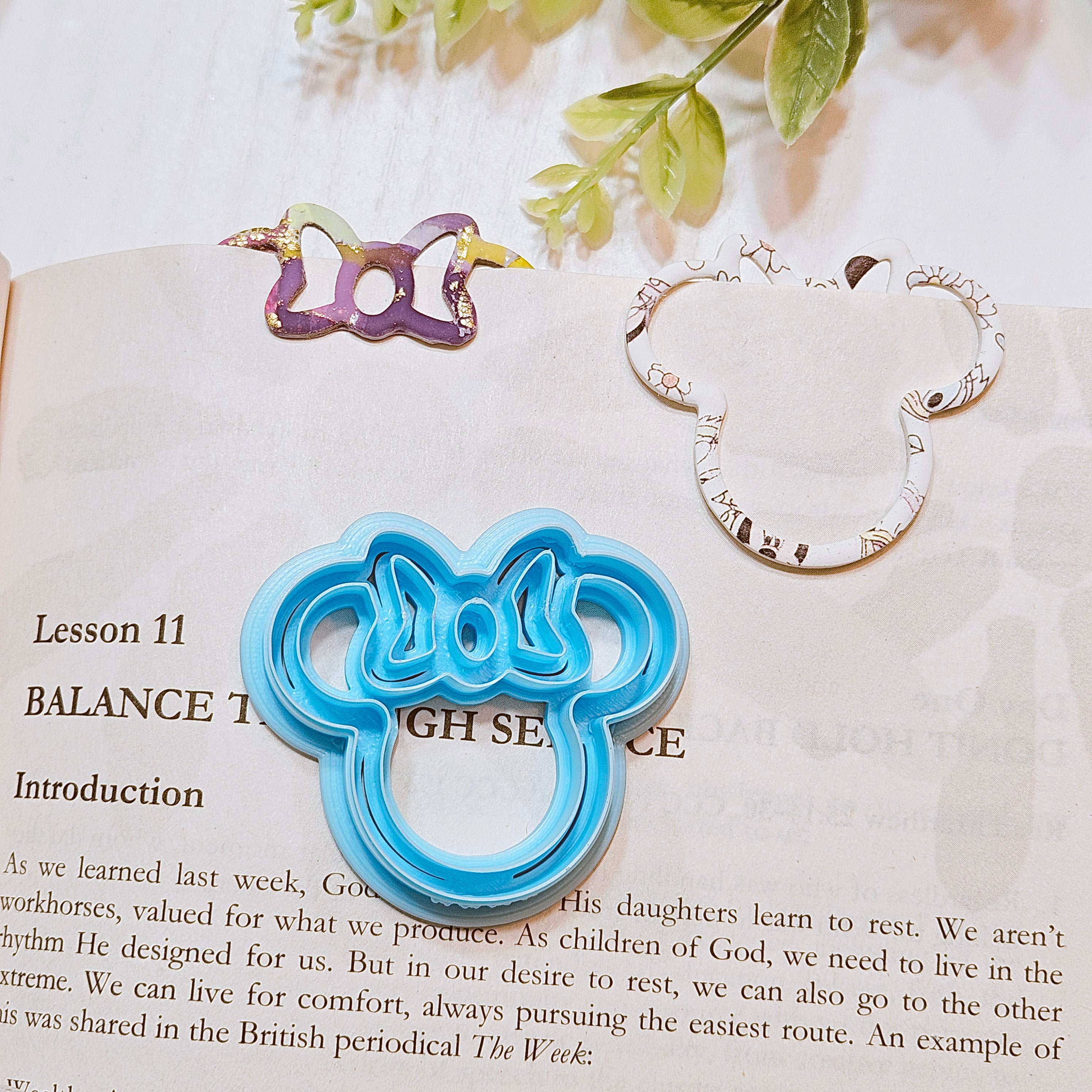 Mouse Ears Bookmarks polymer clay cutters