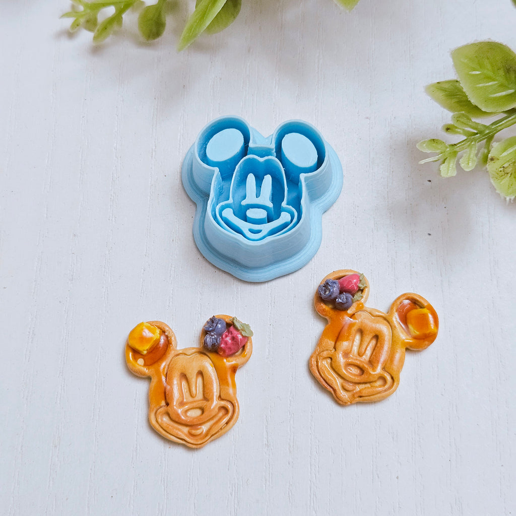 Mouse Ears Waffle and Pancake Polymer Clay Cutters