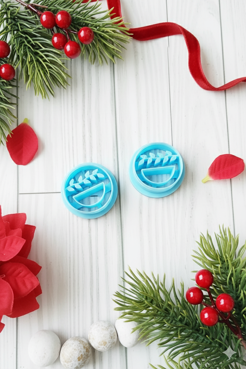 FLORAL MACRAME leaf ring polymer clay cutters jewelry earrings