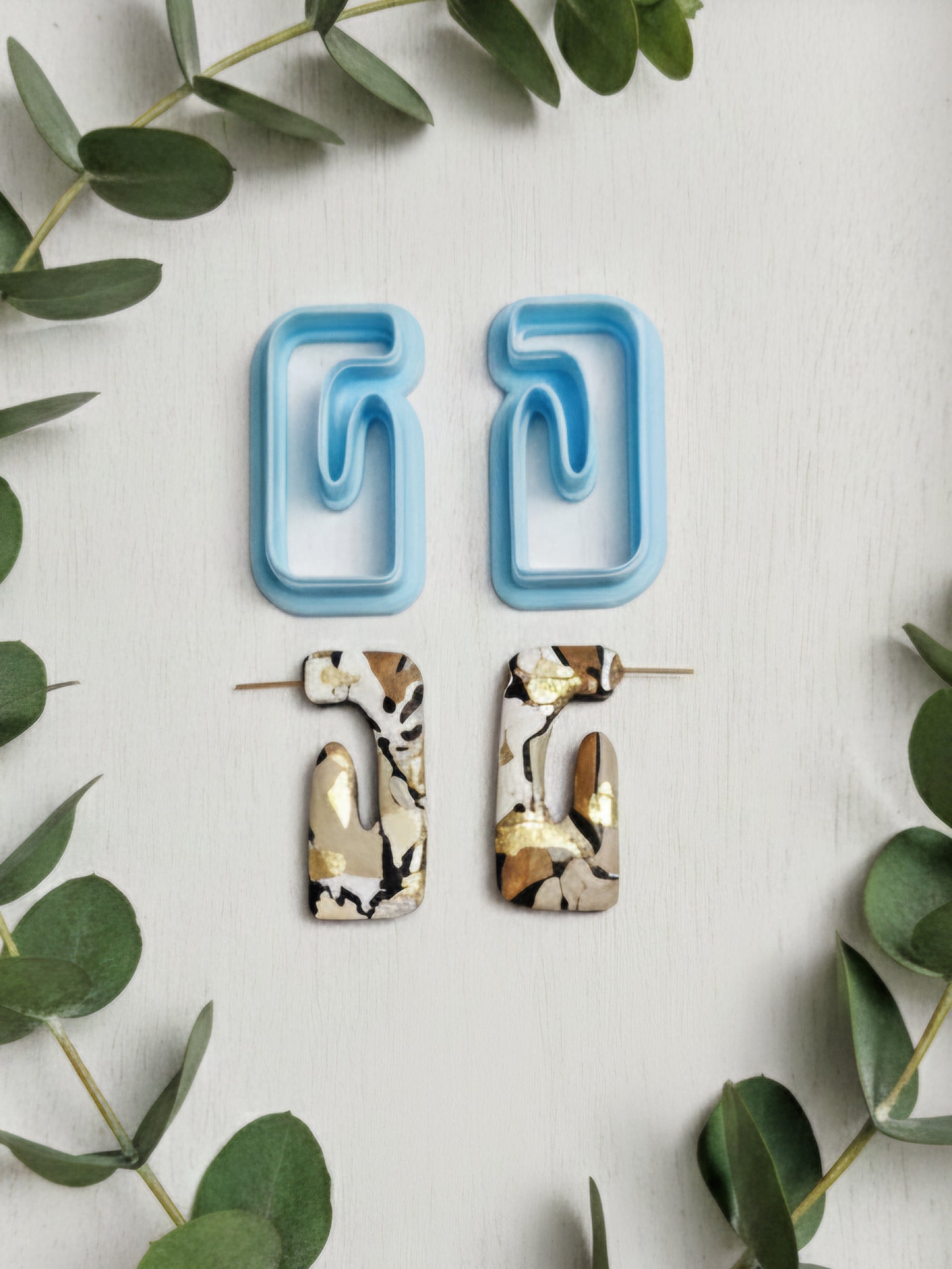 Abstract Hoops set polymer clay cutters