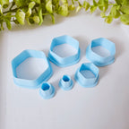 Rounded Hexagon polymer clay cutters