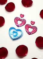 Chunky Heart Donut polymer clay cutters