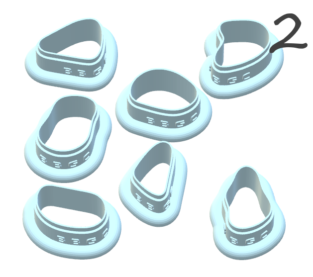 Sea Glass Polymer Clay Cutters | Set of 7 Organic Shapes