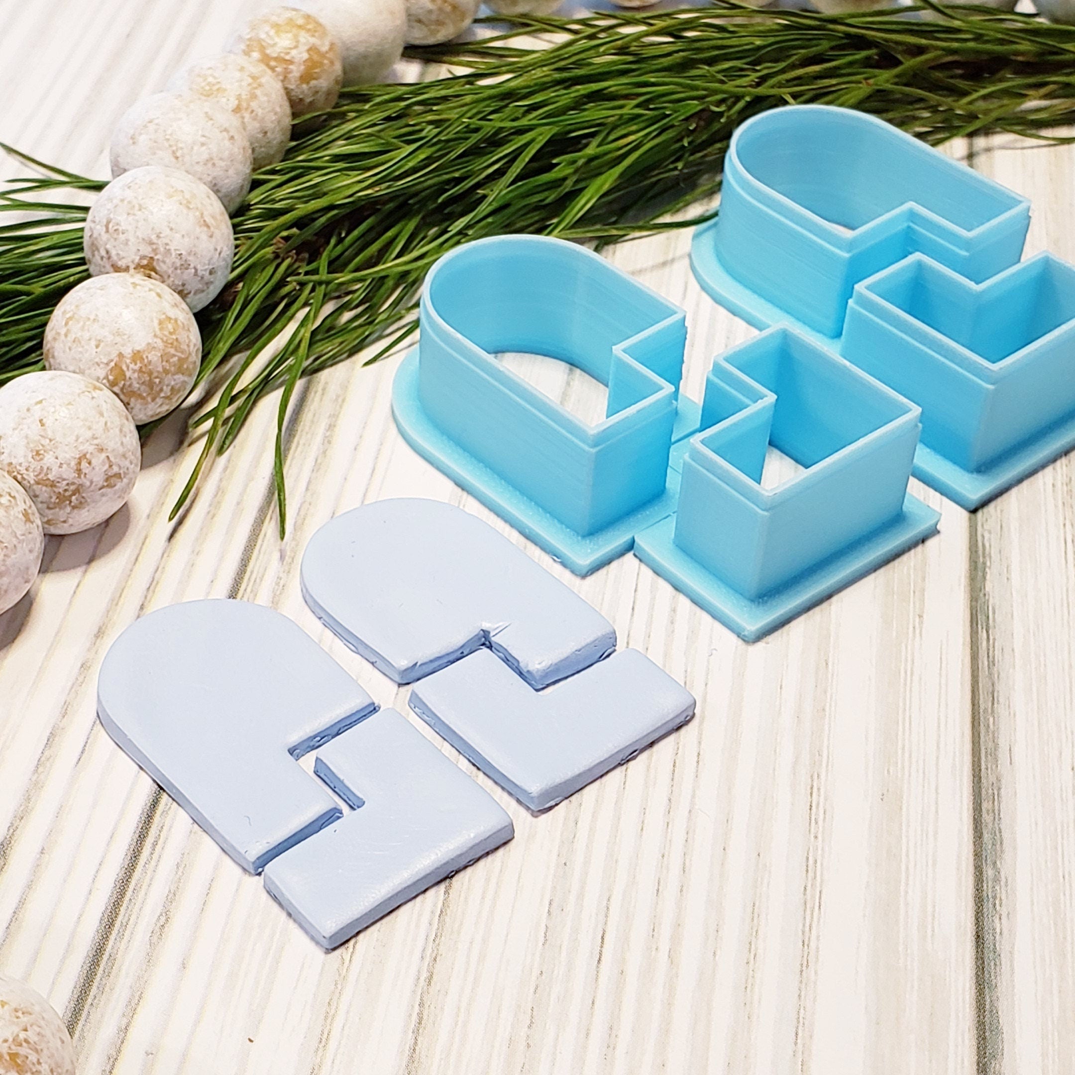 ARCHES & 90 degree ANGLES shaped polymer clay cutters set jewelry earrings bundle