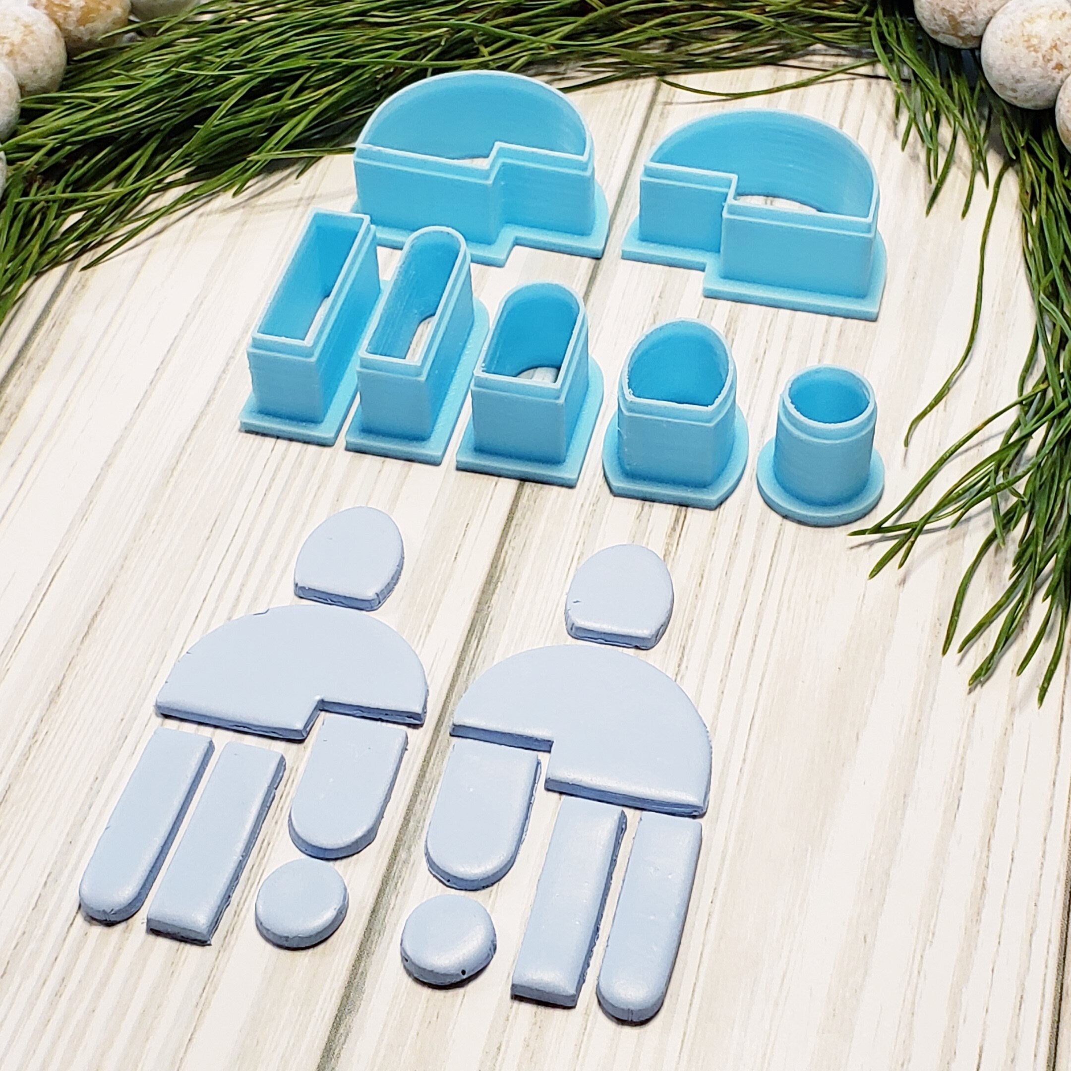 ARCHES CHANDELIER earrings shaped polymer clay cutters set jewelry bundle