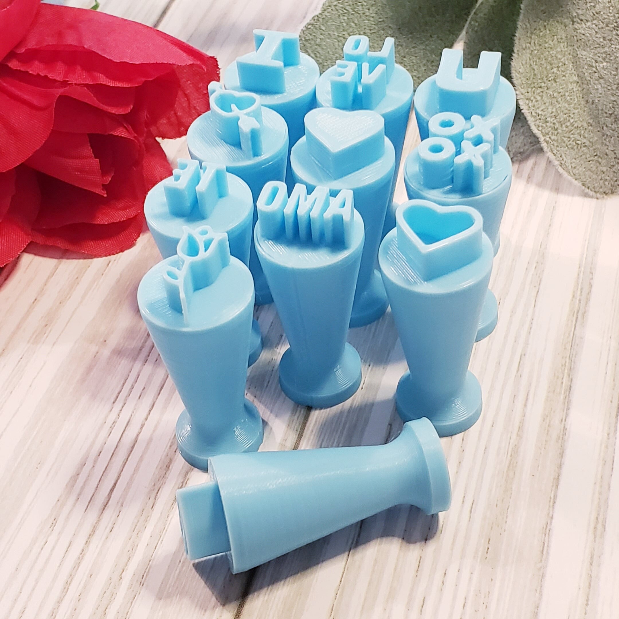 Candy CONVERSATON heart STAMP set for polymer clay