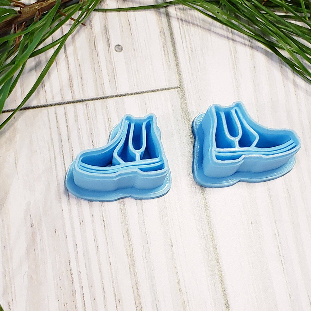 Winter BOOTS galoshes set fondant clay cutters jewelry earrings