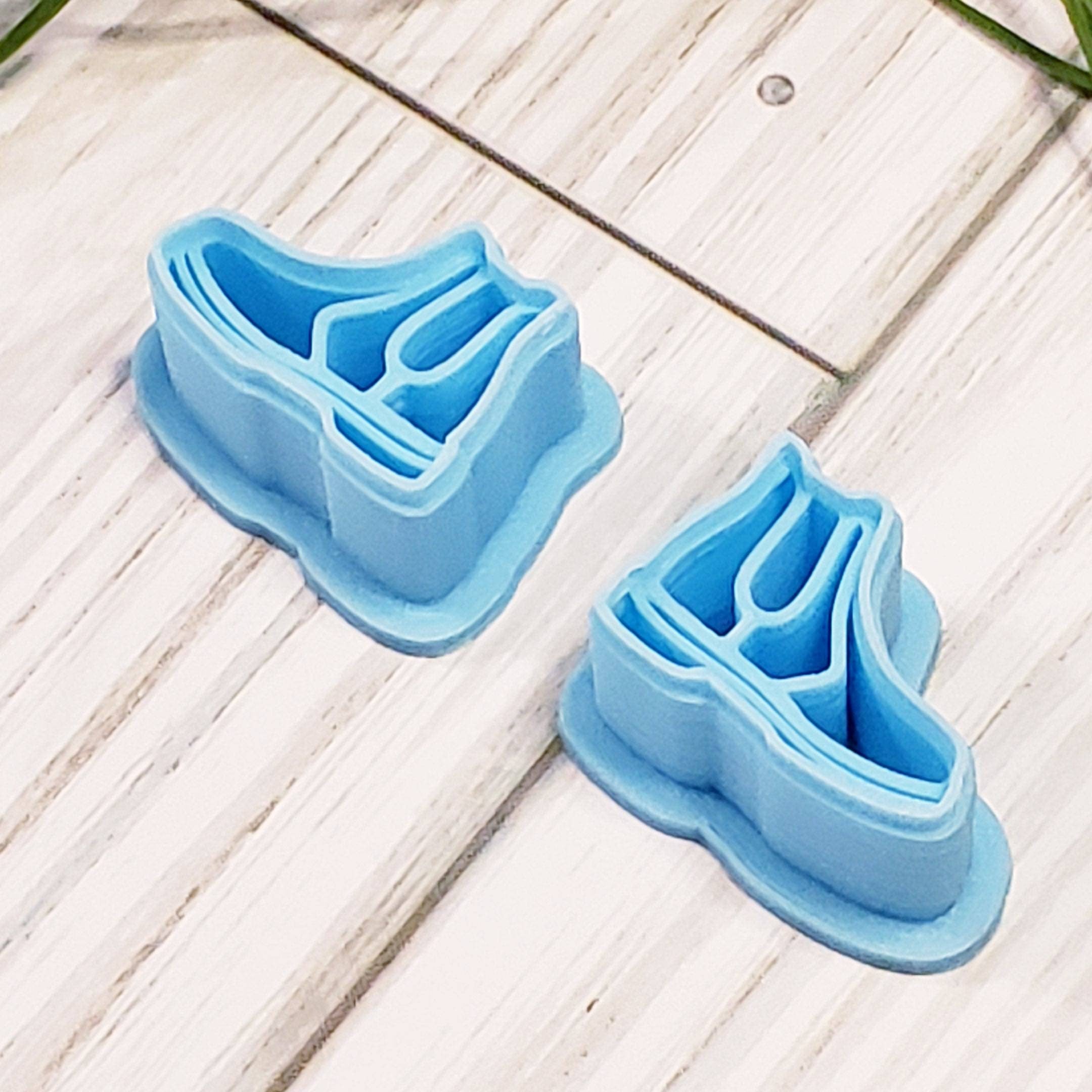 Winter BOOTS galoshes set fondant clay cutters jewelry earrings