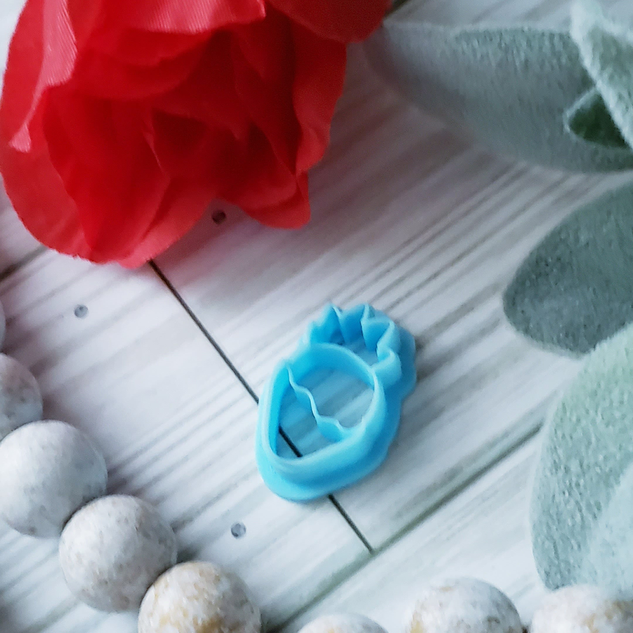 CHOCOLATE covered STRAWBERRY polymer clay cutters