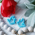 set of DOVES style 2 sharp polymer clay cutter jewelry earrings