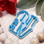 LOVE block style Valentine's Day polymer clay cutter
