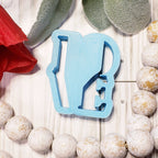 LOVE block style Valentine's Day polymer clay cutter