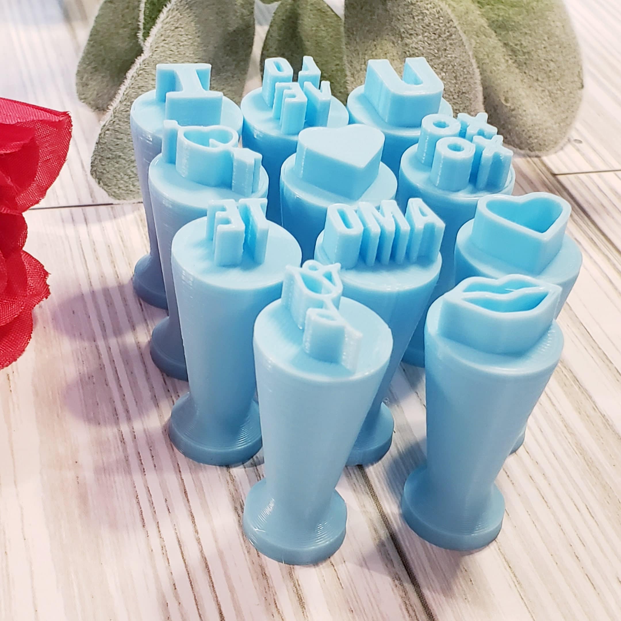 Candy CONVERSATON heart STAMP set for polymer clay