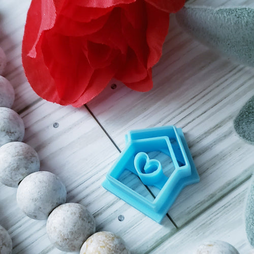 BIRDHOUSE sharp polymer clay cookie cutter jewelry earrings