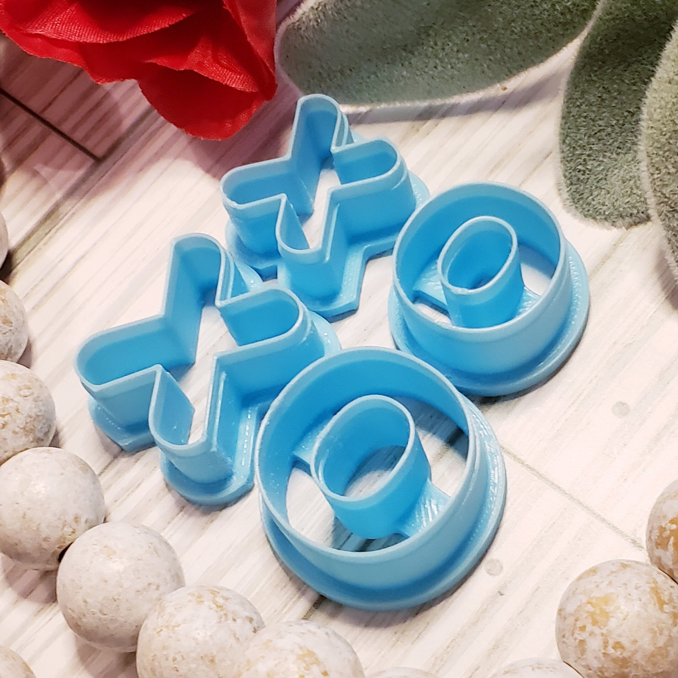 HUGS and KISSES set polymer clay cutters