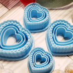 STUDDED HEART style 1 polymer clay cutter