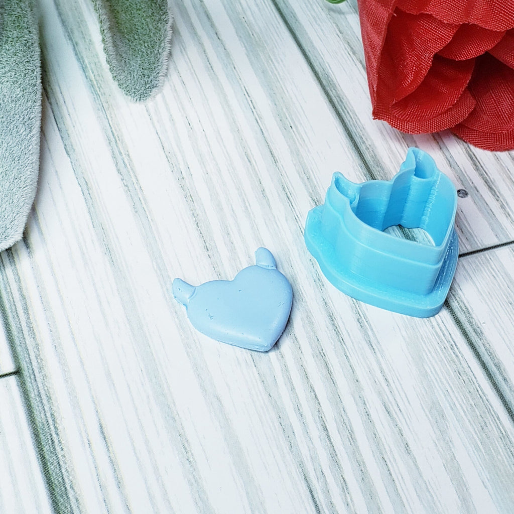 lil DEVIL HEART polymer clay cookie cutters