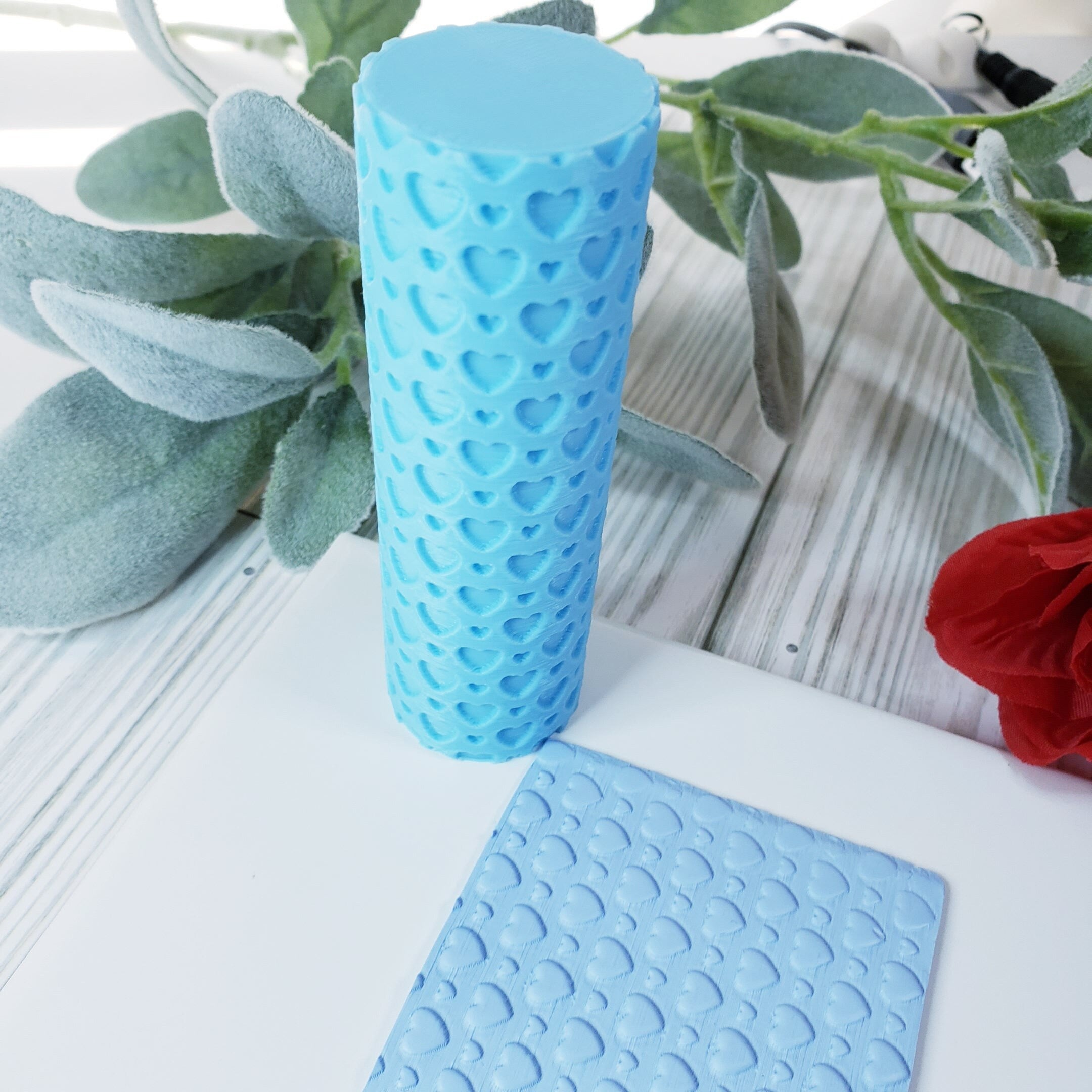 Valentine HEARTS style 3 deboss texture roller