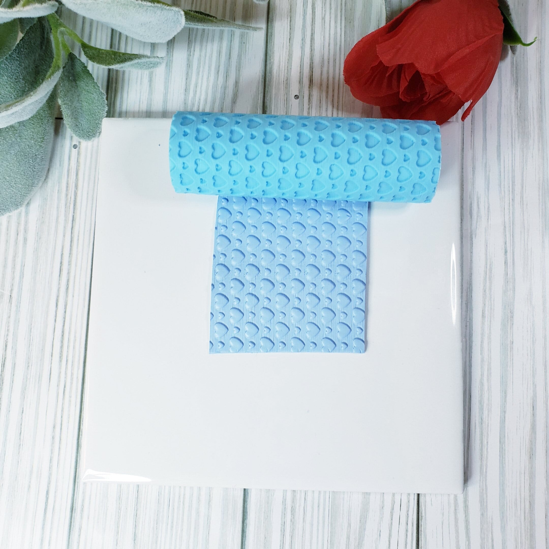 Valentine HEARTS style 3 deboss texture roller