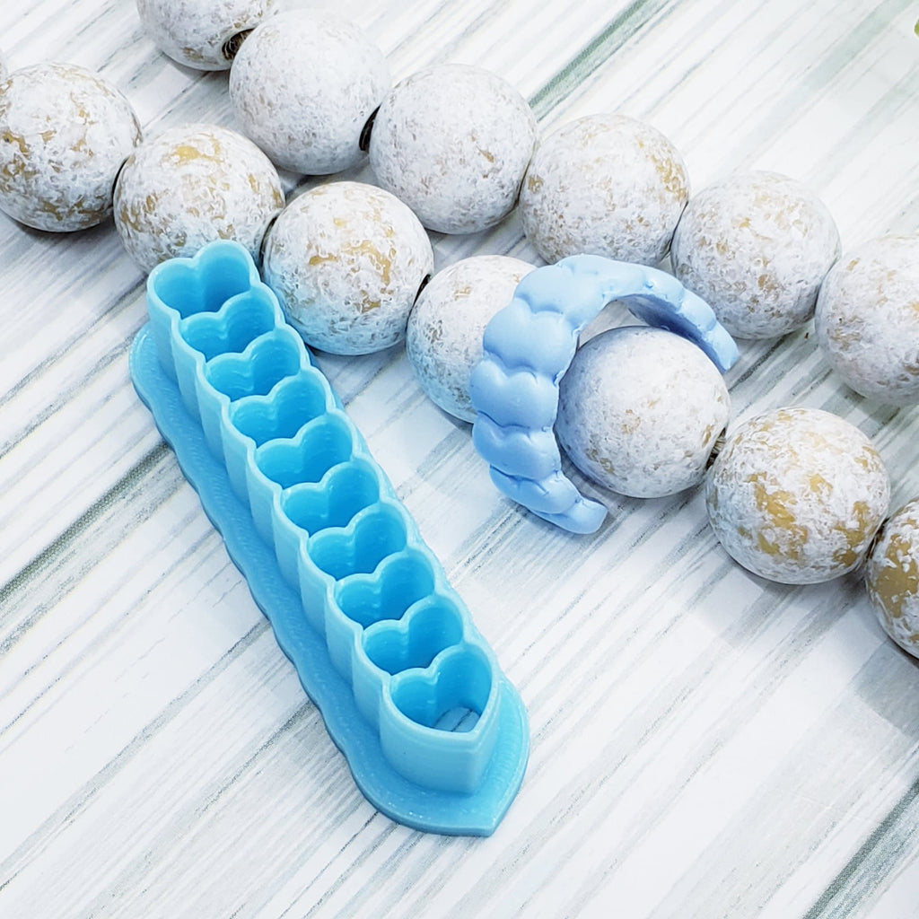 HEART HOOP Huggie polymer clay cutters