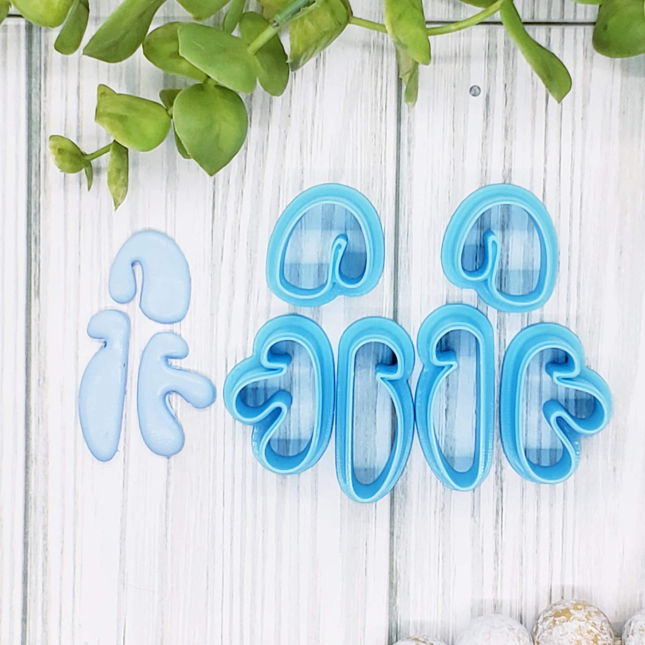 ABSTRACT chandelier style 1 set earrings shaped polymer clay cutters set jewelry bundle