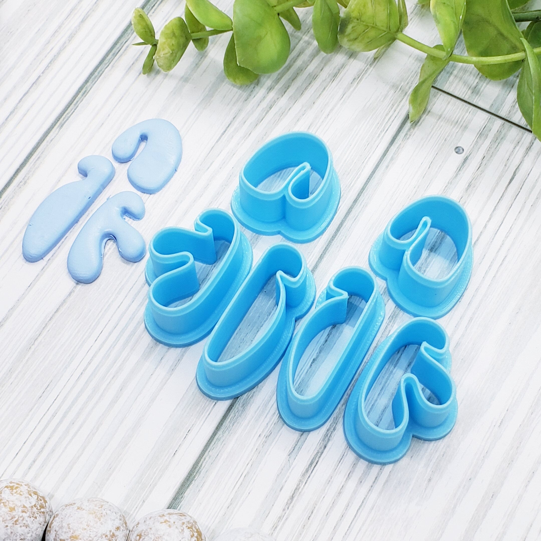 ABSTRACT chandelier style 1 set earrings shaped polymer clay cutters set jewelry bundle