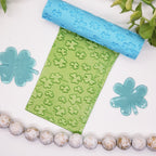 LARGE CLOVER St Patrick's day deboss texture roller fondant polymer clay cutters jewelry
