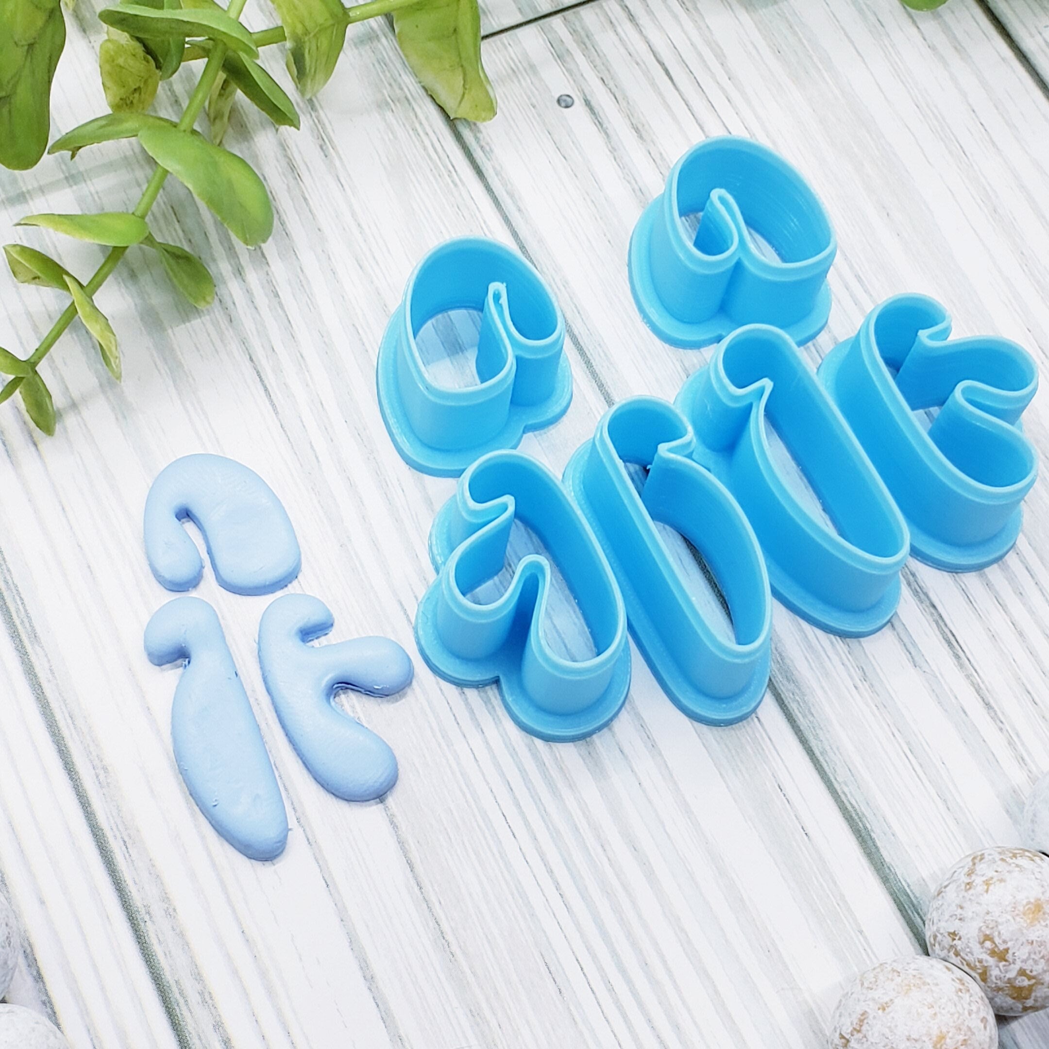 ABSTRACT chandelier style 1 set earrings shaped polymer clay cutters set jewelry bundle