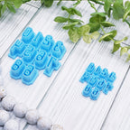 VARSITY NUMBERS set / polymer clay cutters