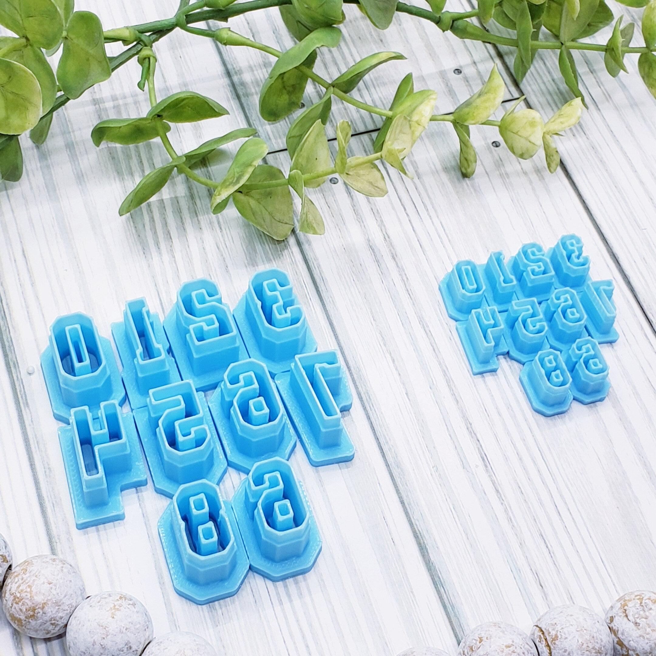 VARSITY NUMBERS set / polymer clay cutters