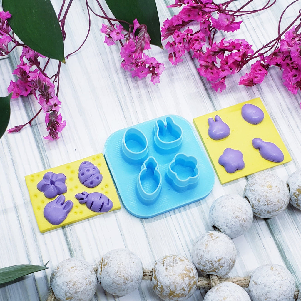 EASTER SLAB micro pattern polymer clay cutter jewelry earrings fondant
